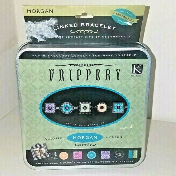 K & Company Jewelry - Link Bracelet Kit DIY Silver Blank Modern Colorful